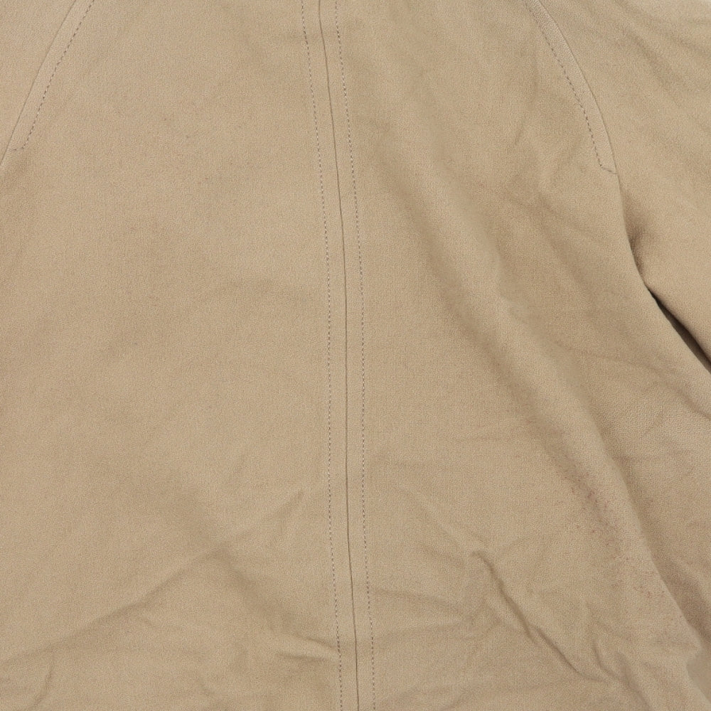 Miss Smith Womens Beige Pea Coat Coat Size 16