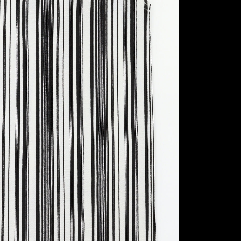 camea rose Womens Black Striped Gilet Jacket Size 10