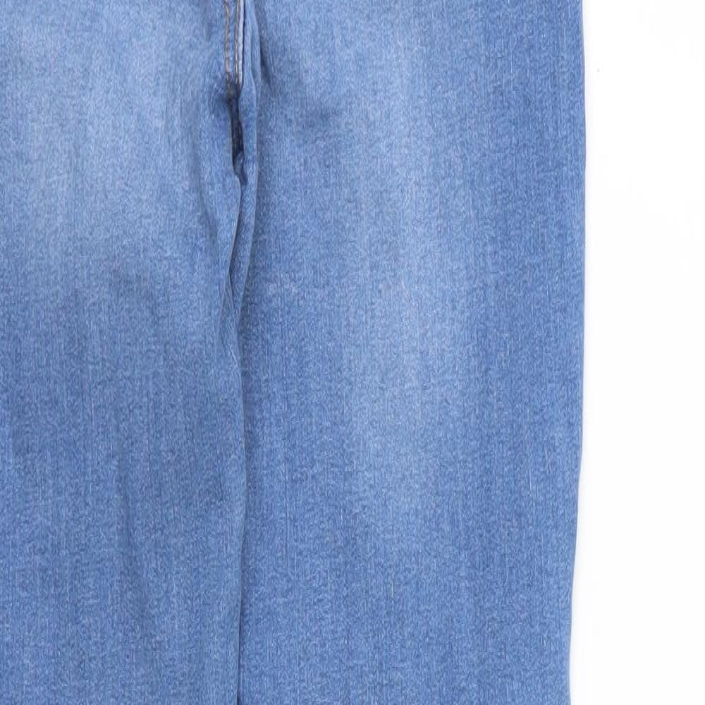 Denim & Co. Womens Blue Denim Skinny Jeans Size 10 L28 in
