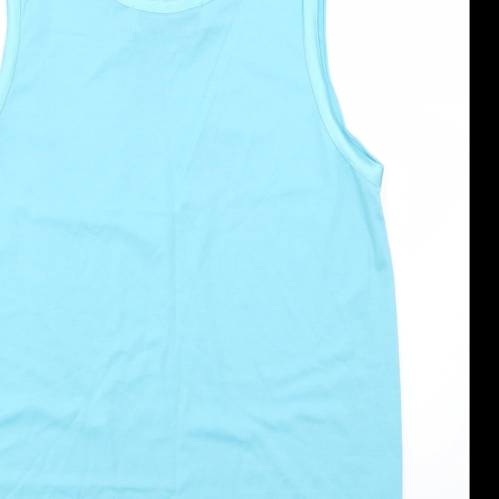 Papillon Womens Blue Jersey Basic Tank Size M