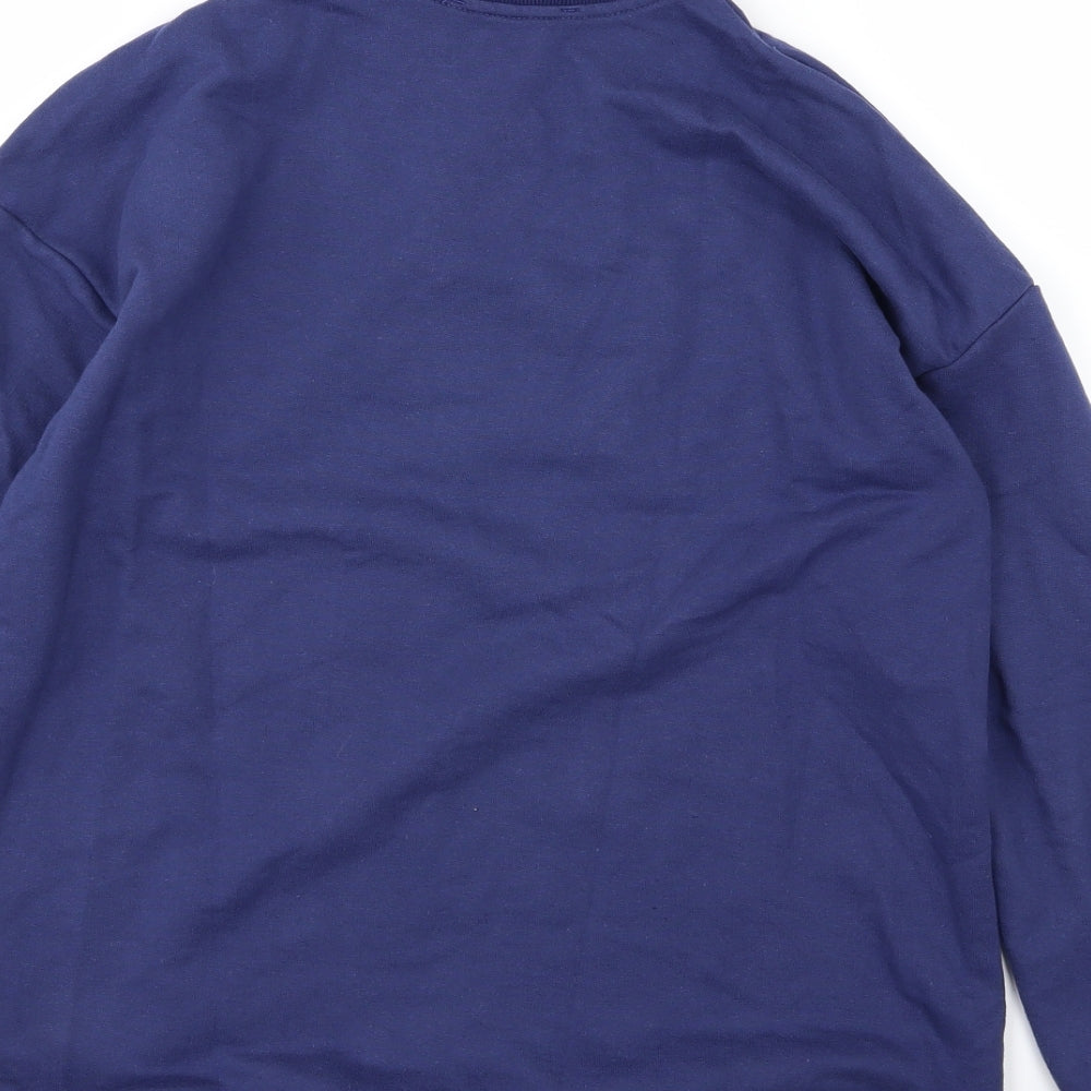 Daisy Street Womens Blue Jersey Pullover Sweatshirt Size 12