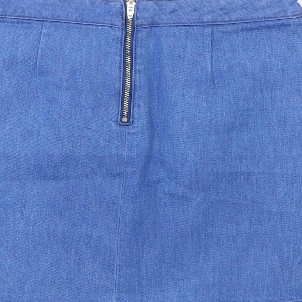 ASOS Womens Blue Denim A-Line Skirt Size 10