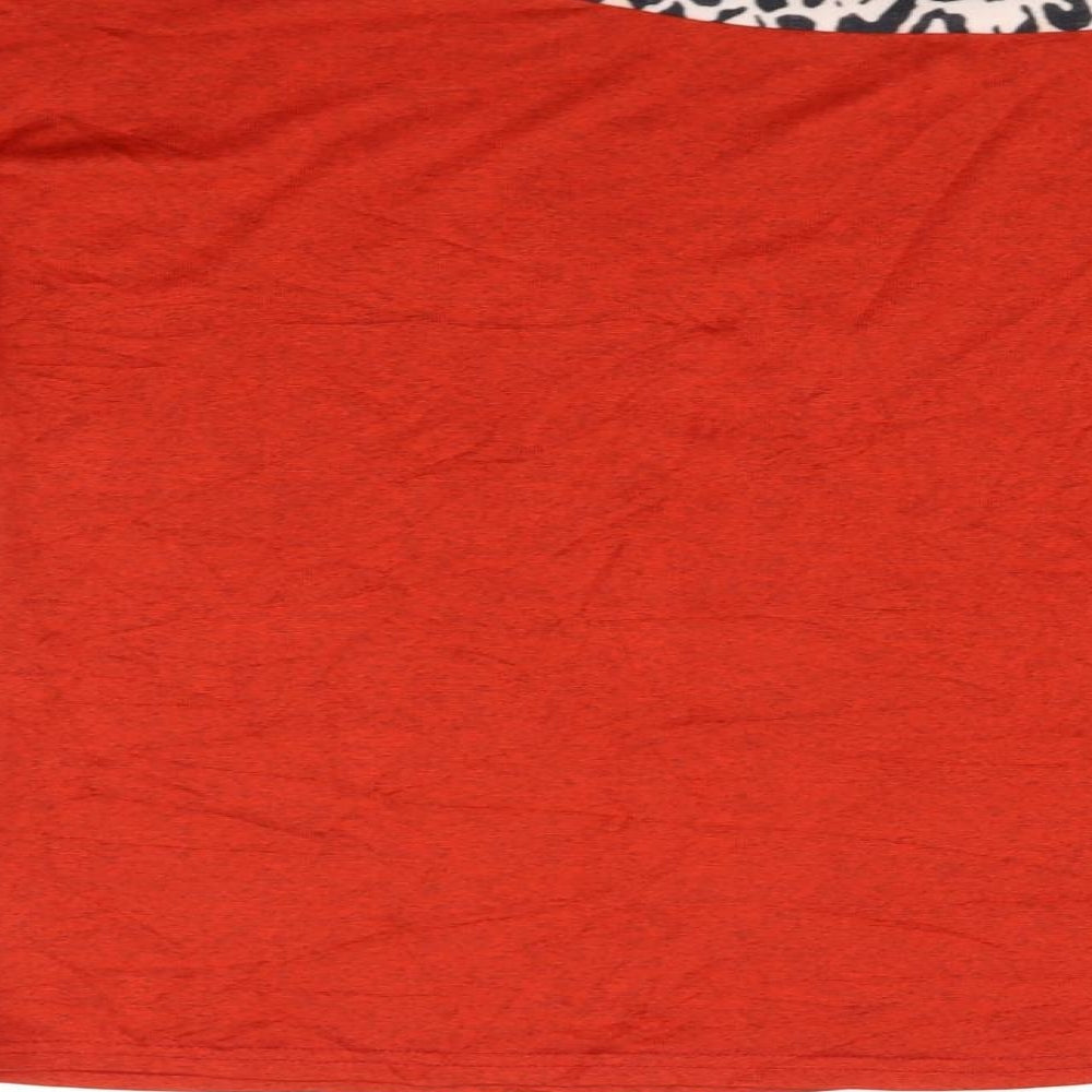 Preworn Womens Red Pullover Jumper Size L - heart animal print