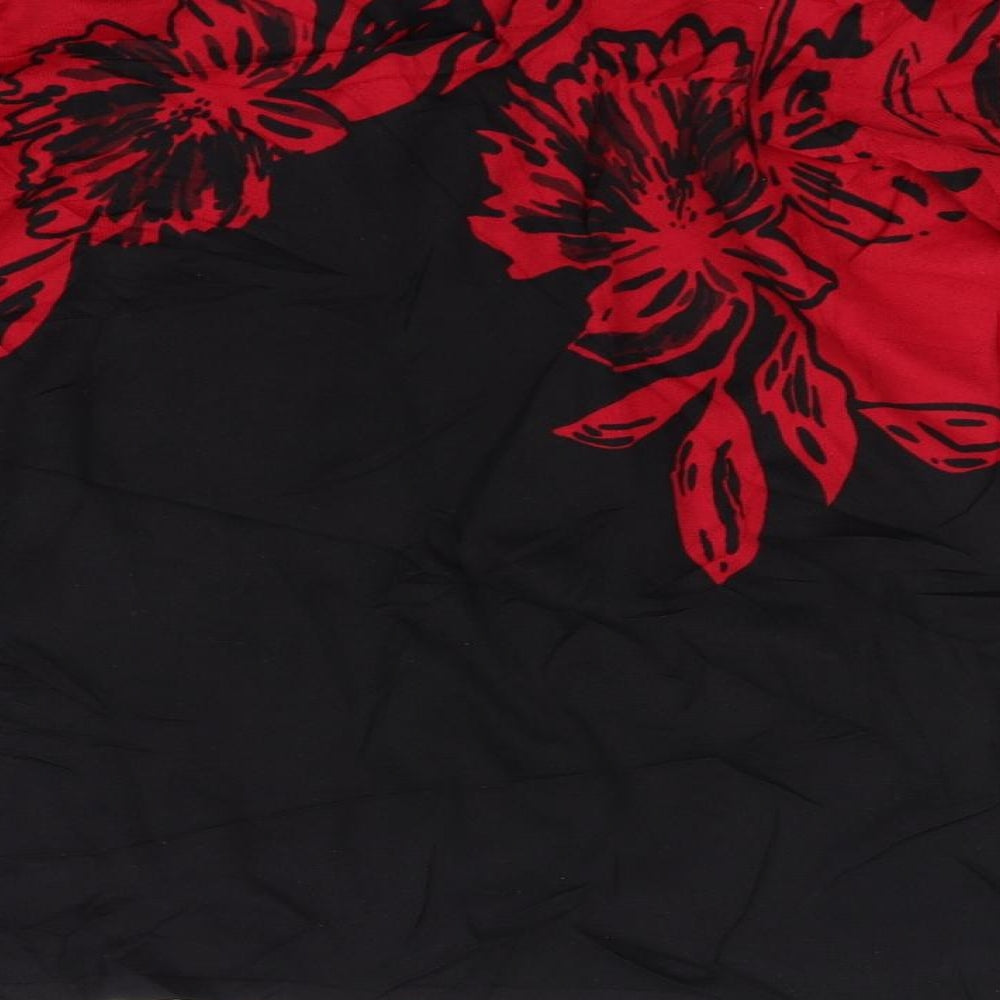 EWM Womens Red Floral Pullover Jumper Size M