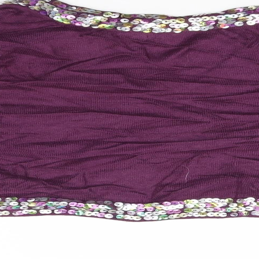 Zingara Womens Purple Cardigan Jumper Size 14 - sequin