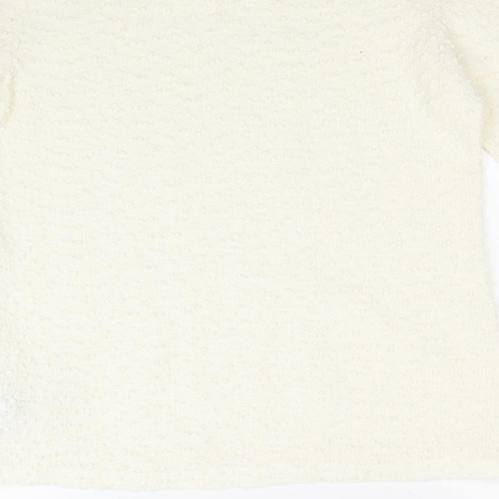 Limited Edition Womens White Basic Blouse Size 12