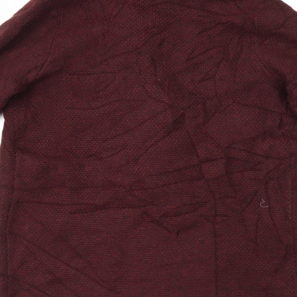 F&F Womens Red Knit Cardigan Jumper Size 8