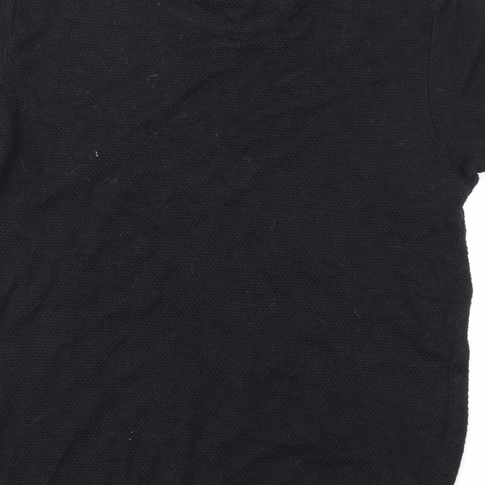 Zara Womens Black Knit Pullover Jumper Size M