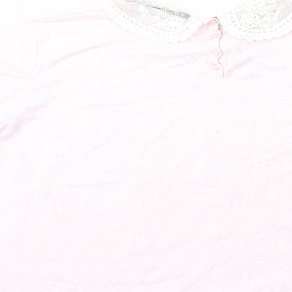 Marks & Spencer Womens Pink Knit Pullover Jumper Size 16
