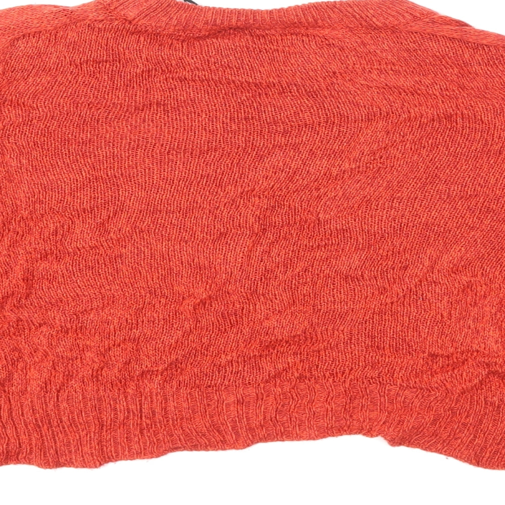 h&m Womens Red Knit Pullover Jumper Size S