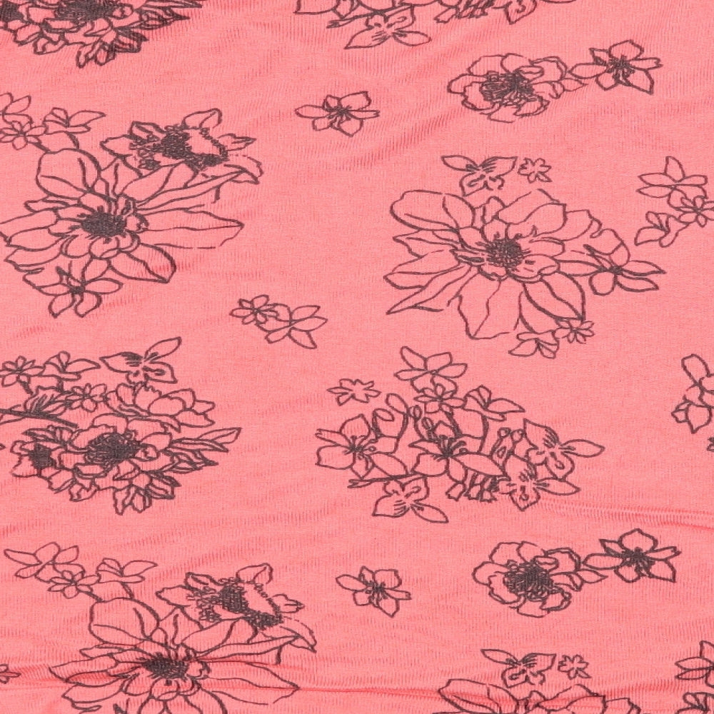 Marks & Spencer Womens Pink Floral Knit Pullover Jumper Size L