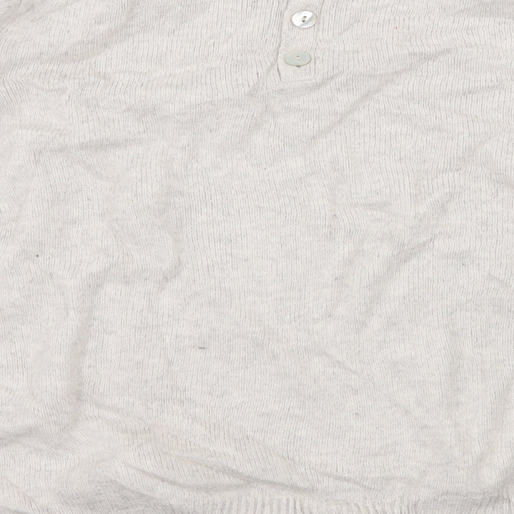 Marks & Spencer Womens Ivory Knit Pullover Jumper Size 16 - Crochet detail