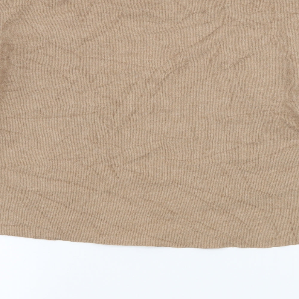 Zara Womens Brown Jersey Pullover Sweatshirt Size S