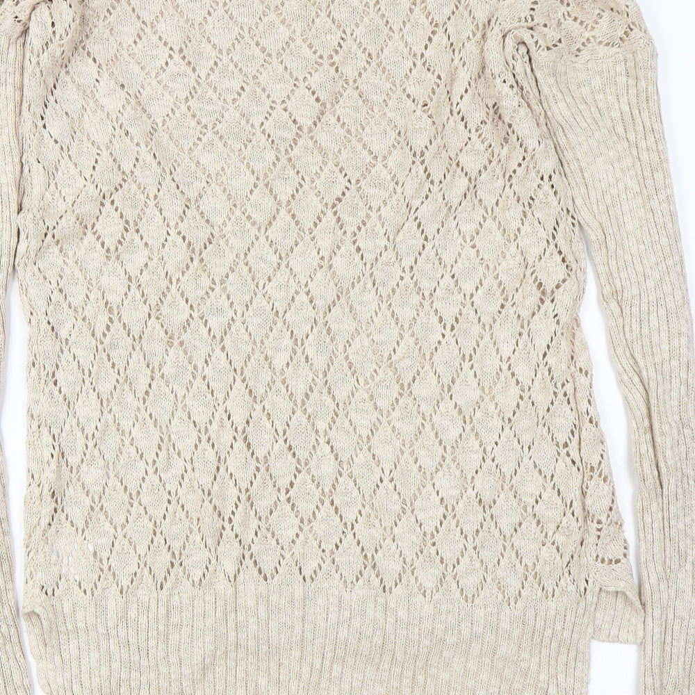 Hoxton Chic Womens Beige Pullover Jumper Size 12