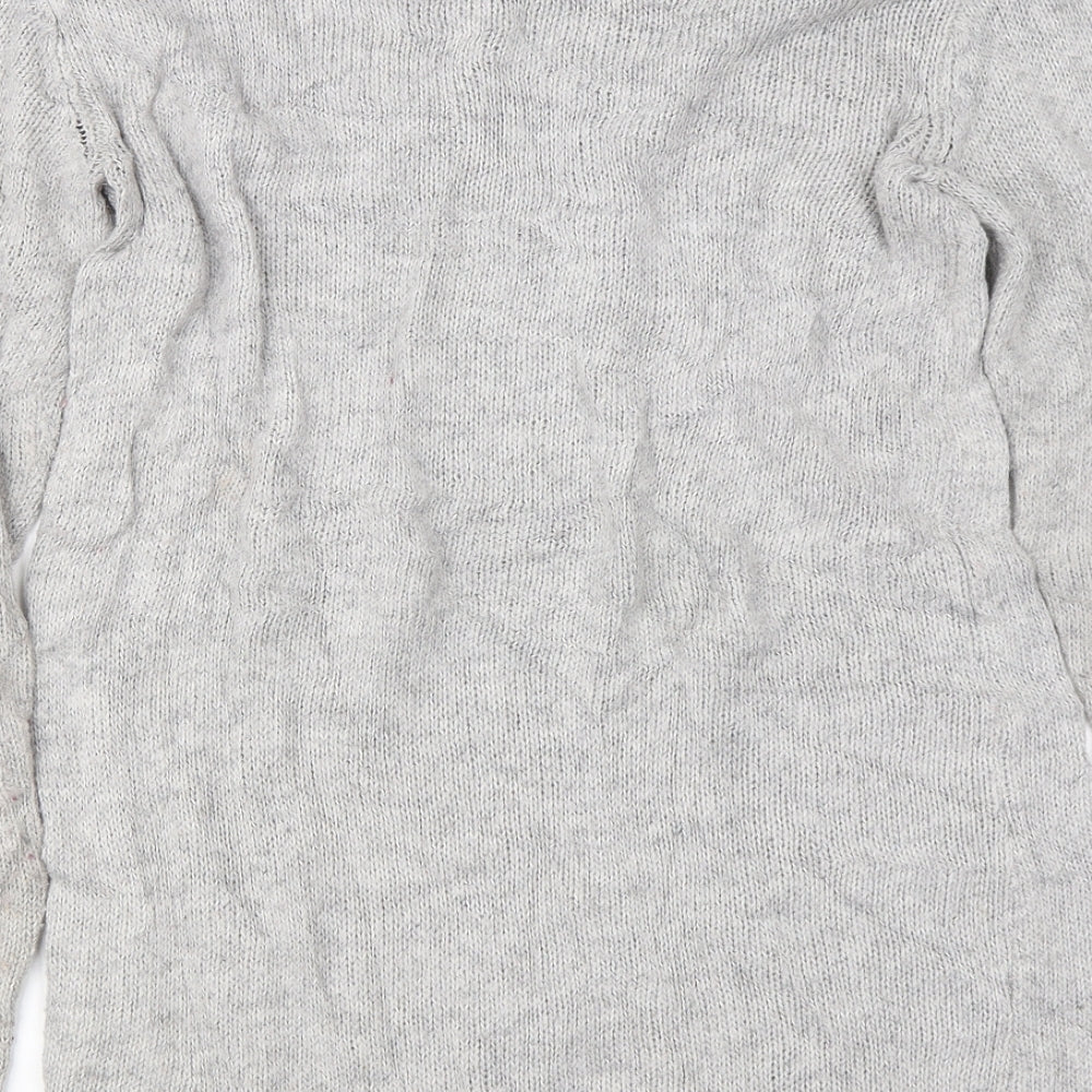 H&M Girls Grey Pullover Jumper Size 14 Years - Sequin Stars