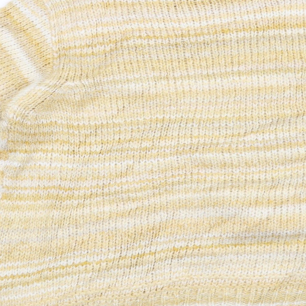 NEXT Womens Yellow Striped Pullover Jumper Size 14