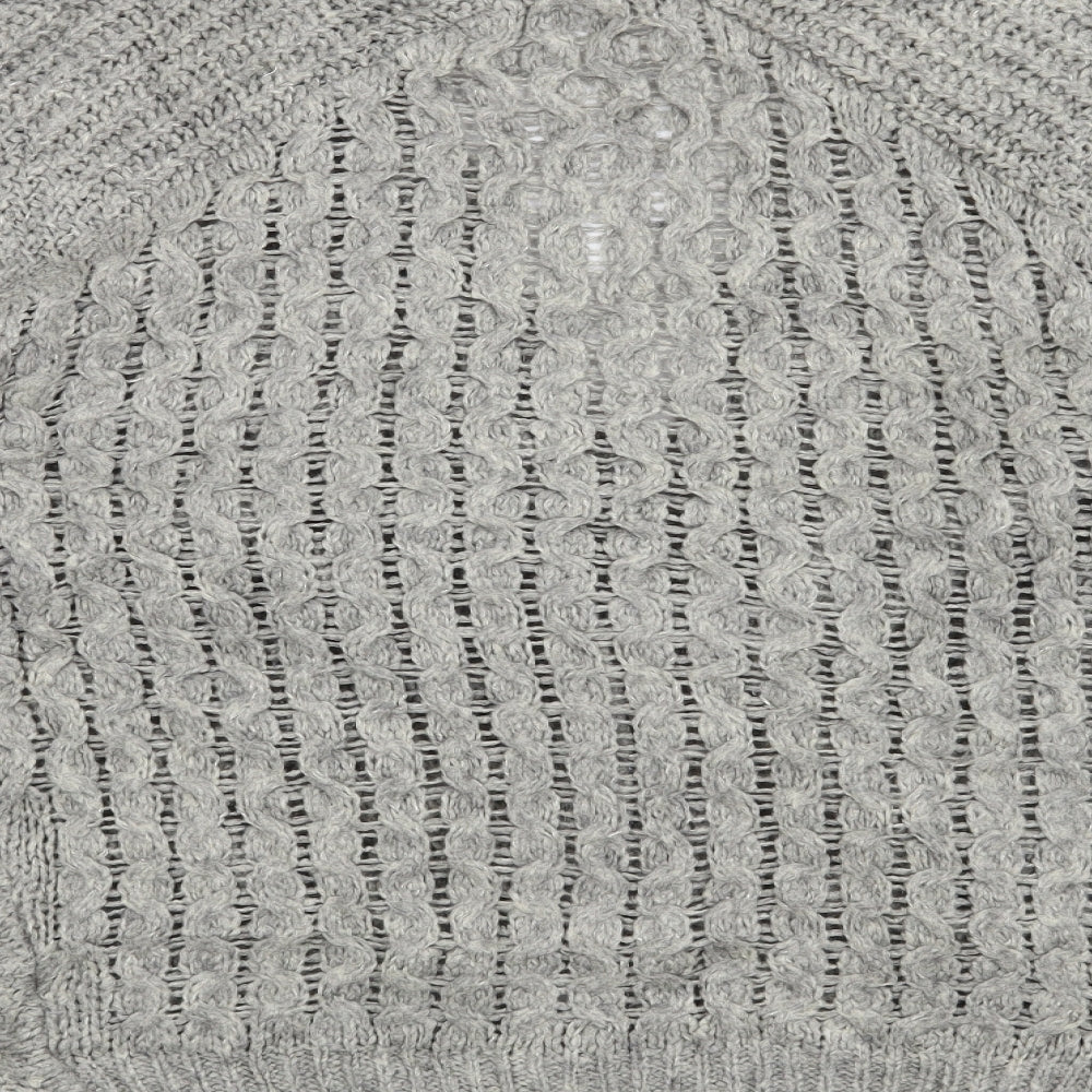 Papaya Womens Grey Cardigan Jumper Size M