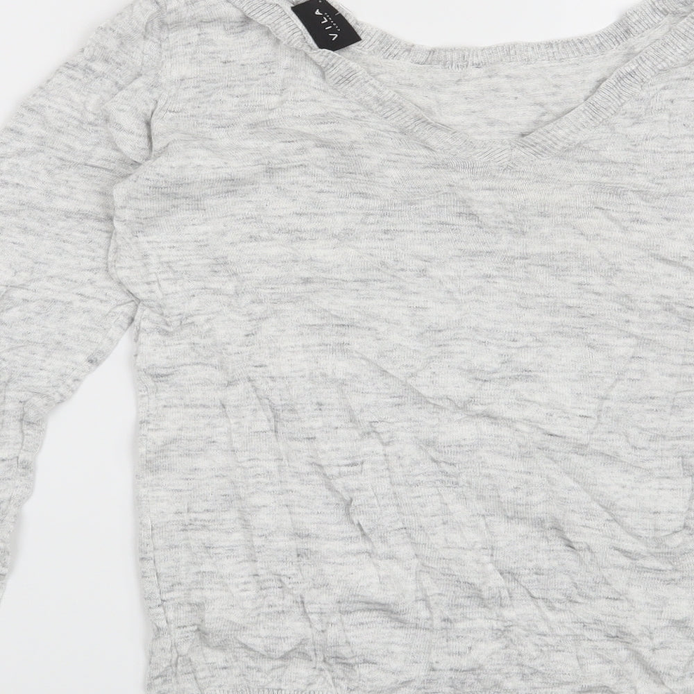 VILA Womens Grey Pullover Jumper Size S