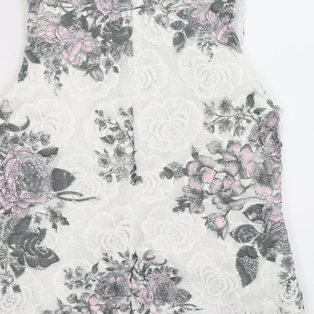 Select Womens Multicoloured Floral Basic Tank Size 6