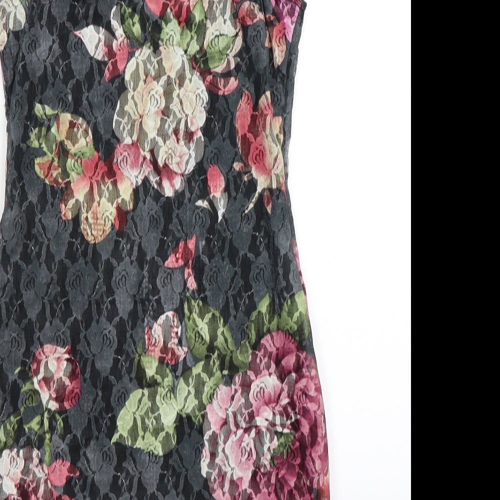 Preworn Womens Multicoloured Floral Bodycon Size S