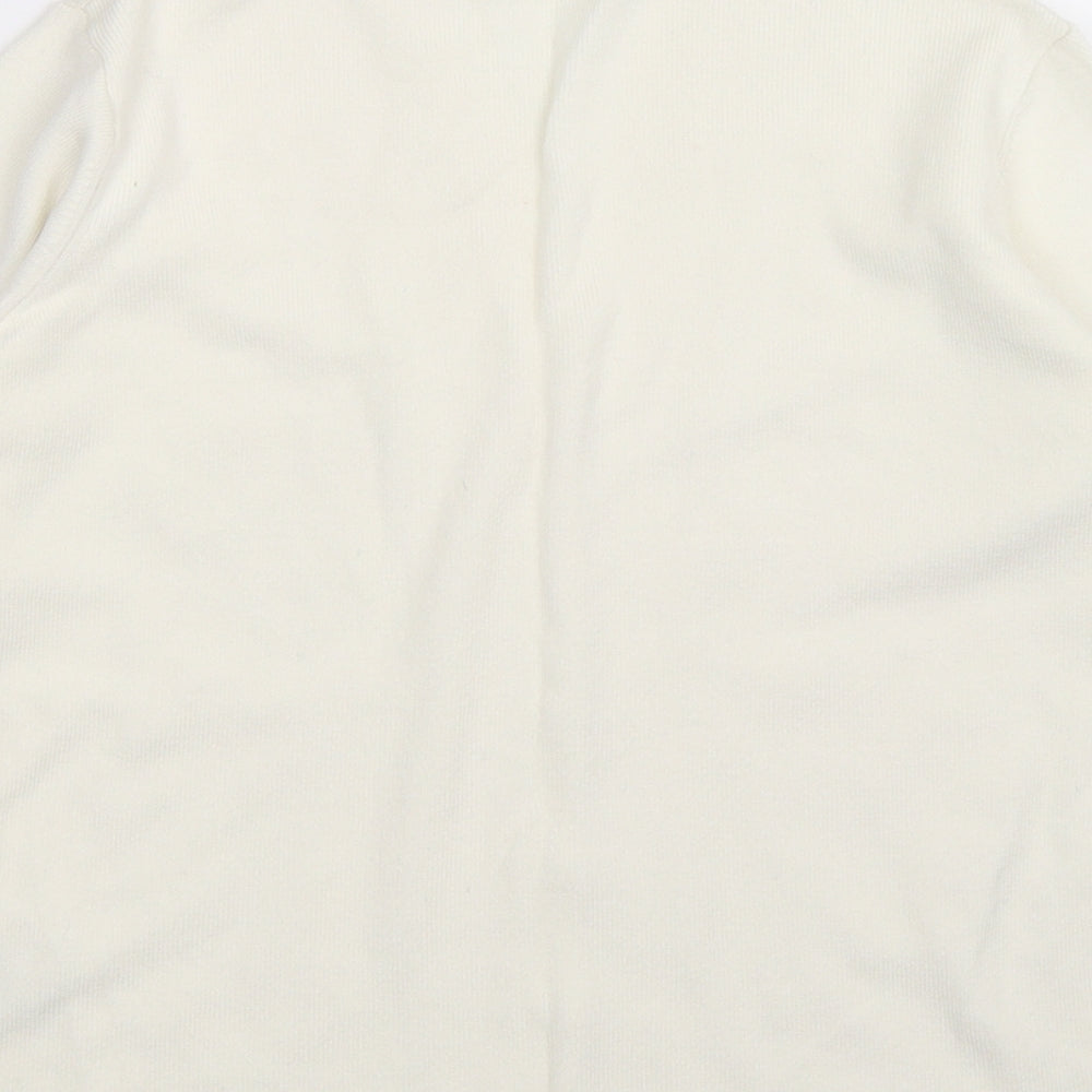 ALEX Womens White Knit Cardigan Jumper Size 10