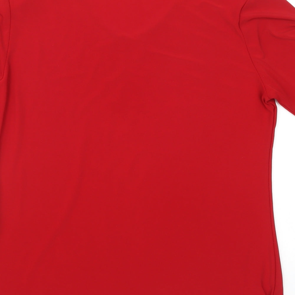 mega designs Womens Red Basic Blouse Size S