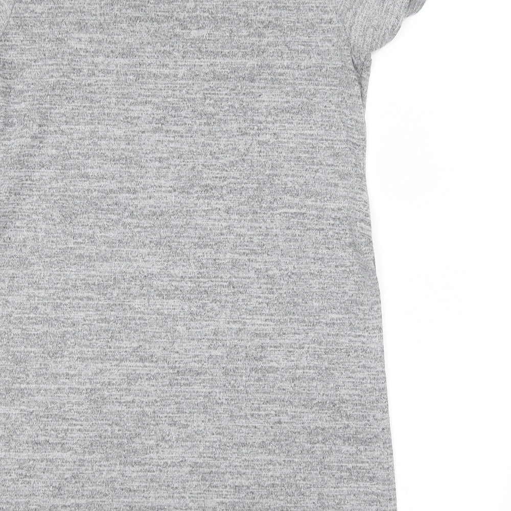 dolls Womens Grey Basic T-Shirt Size S