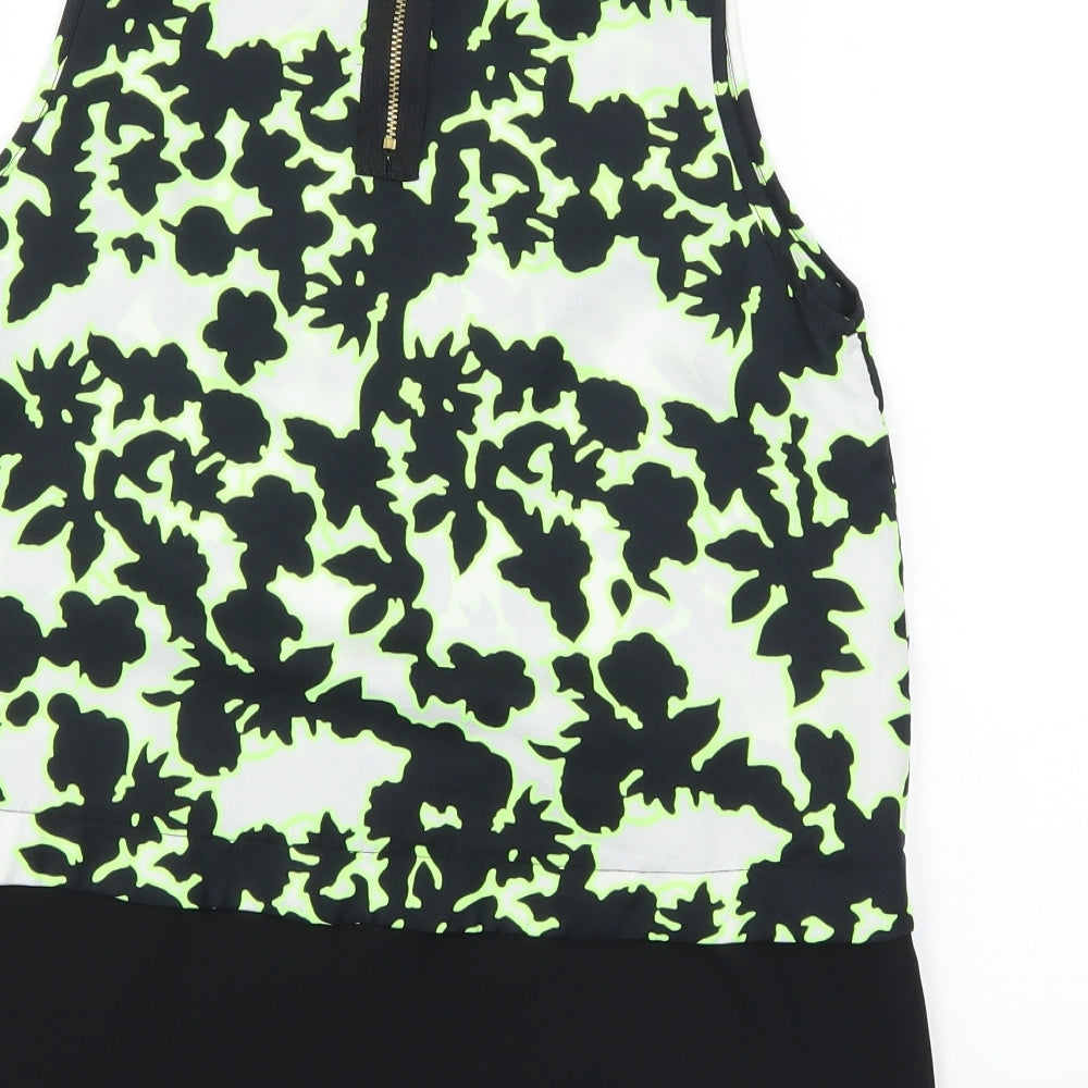 River Island Womens Black Camouflage Basic Tank Size 10