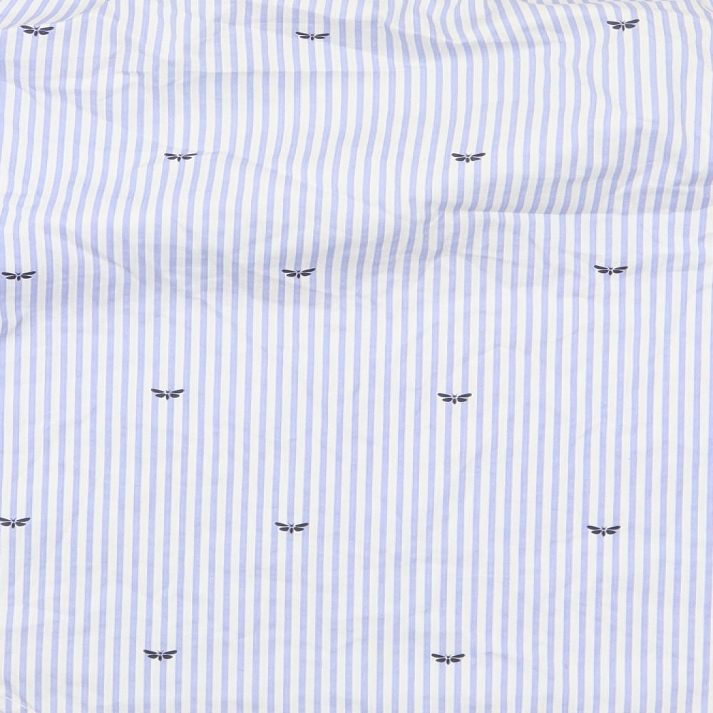 New Look Womens Blue Striped Basic Blouse Size 8