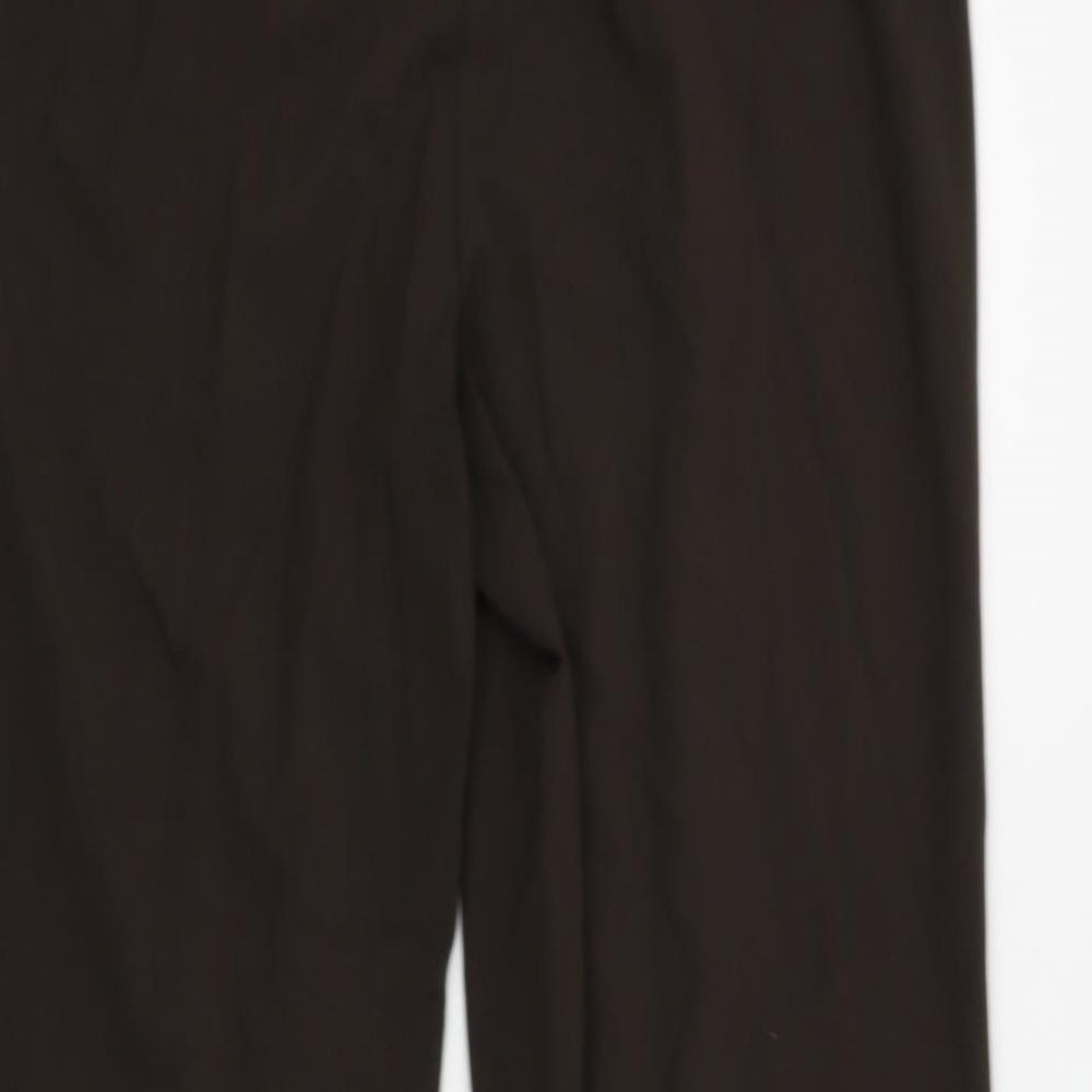 Mia Womens Brown Trousers Size 14 L28 in