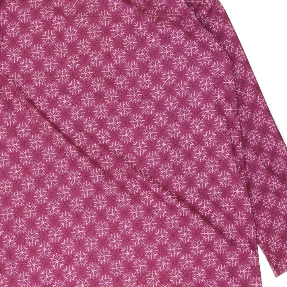 Cotton Traders Womens Purple Geometric A-Line Size L