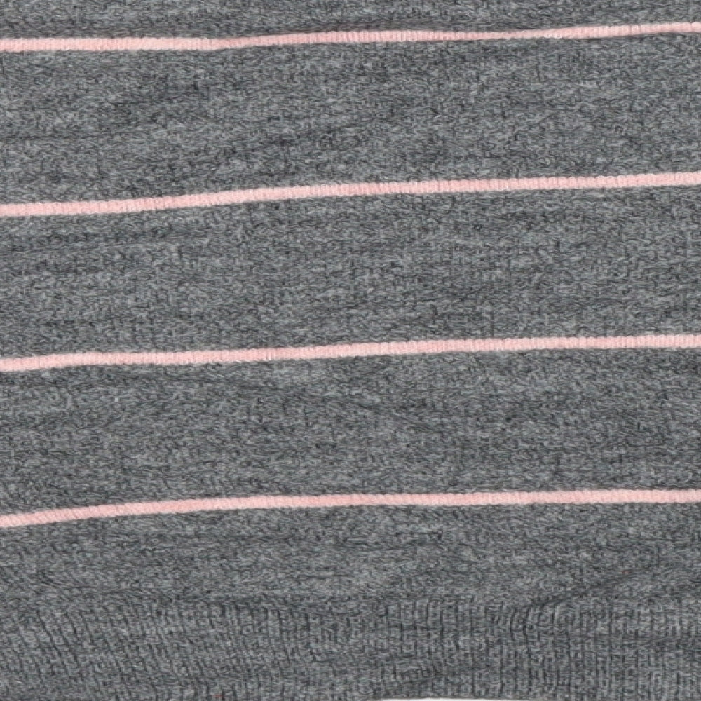 H&M Womens Grey Striped Pullover Jumper Size XS