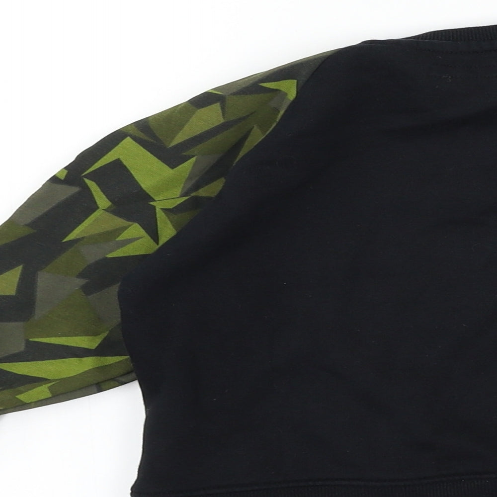 Next Boys Black Geometric Pullover Sweatshirt Size 3 Years