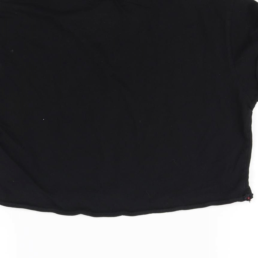 New Look Girls Black Cropped T-Shirt Size 12 Years