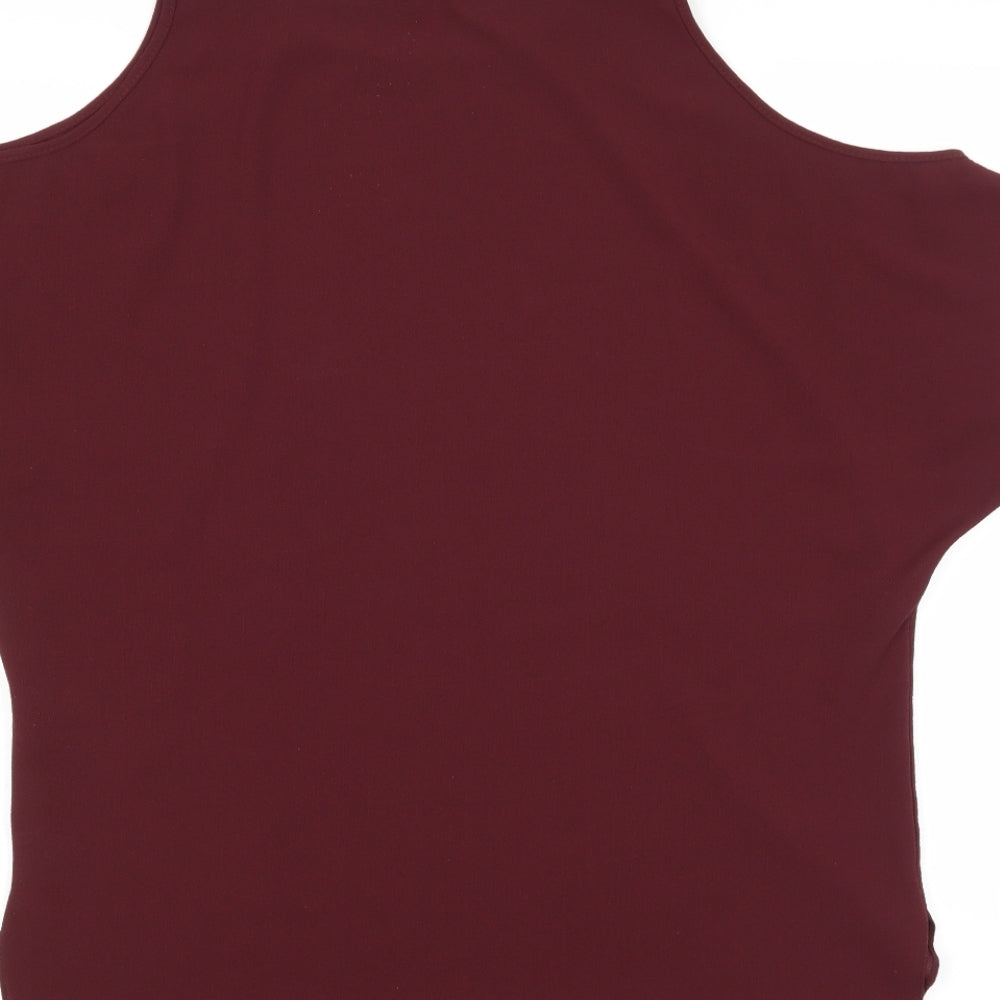 New Look Womens Red Basic Blouse Size 8