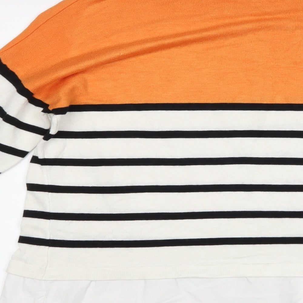 Exquiss's Womens Multicoloured Striped Tunic Jumper Size M