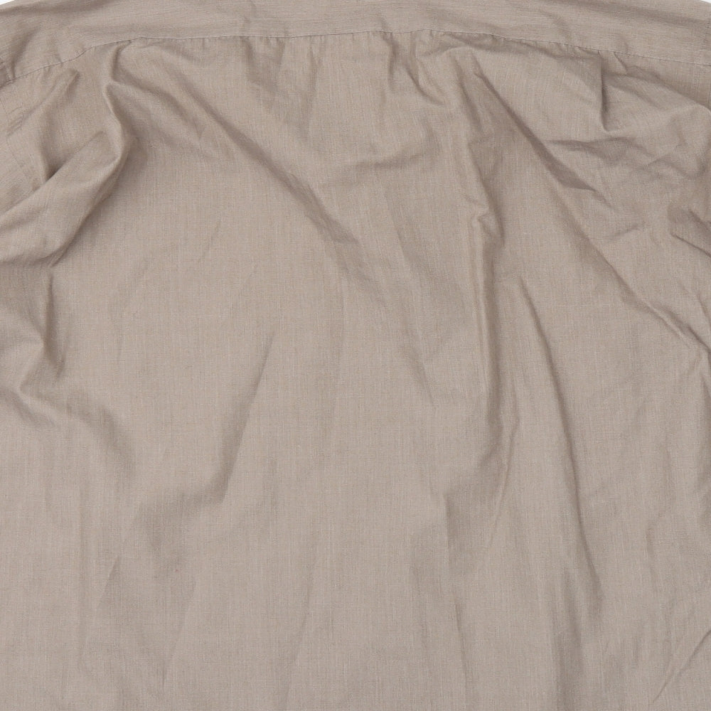 Taylor & Wright Mens Beige Button-Up Size 16