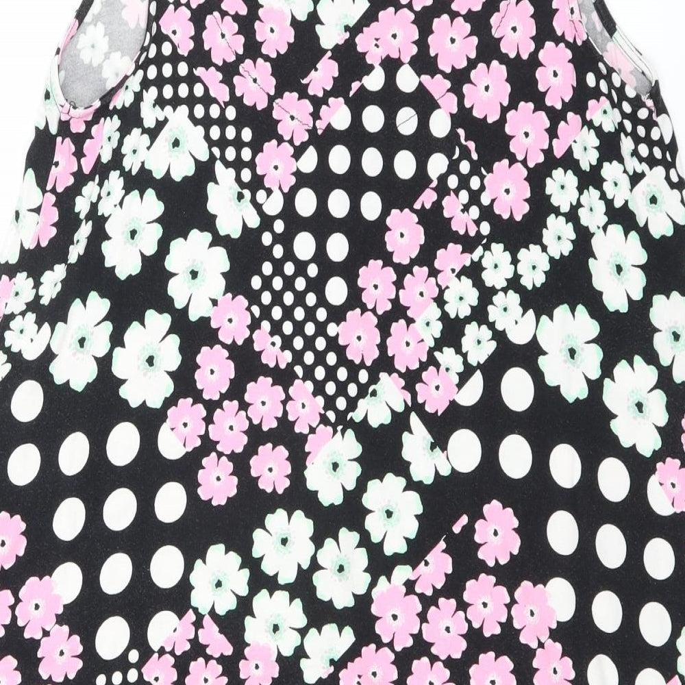 Sainsburys Womens Black Floral Basic Blouse Size 10