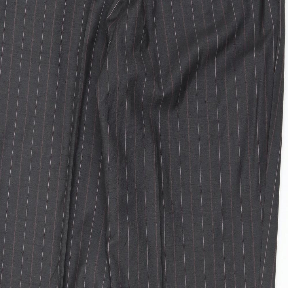 Preworn Mens Grey Striped Trousers Size 36 in L29 in