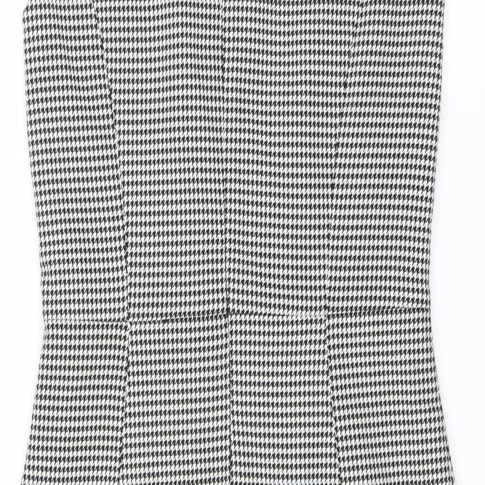 H&M Womens Green Houndstooth Pencil Dress Size 6