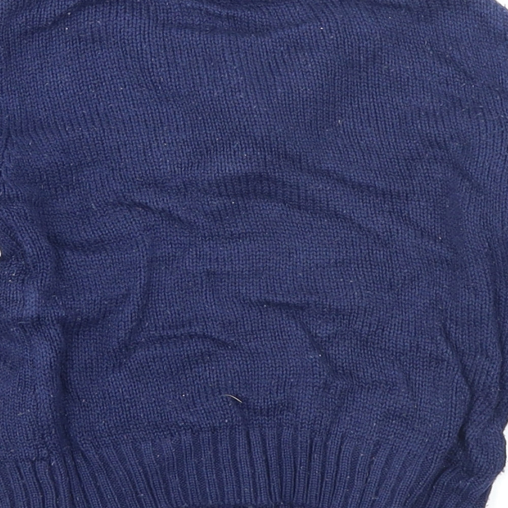 Urban Rascals Boys Blue Knit Pullover Jumper Size 2 Years - Polar Bear