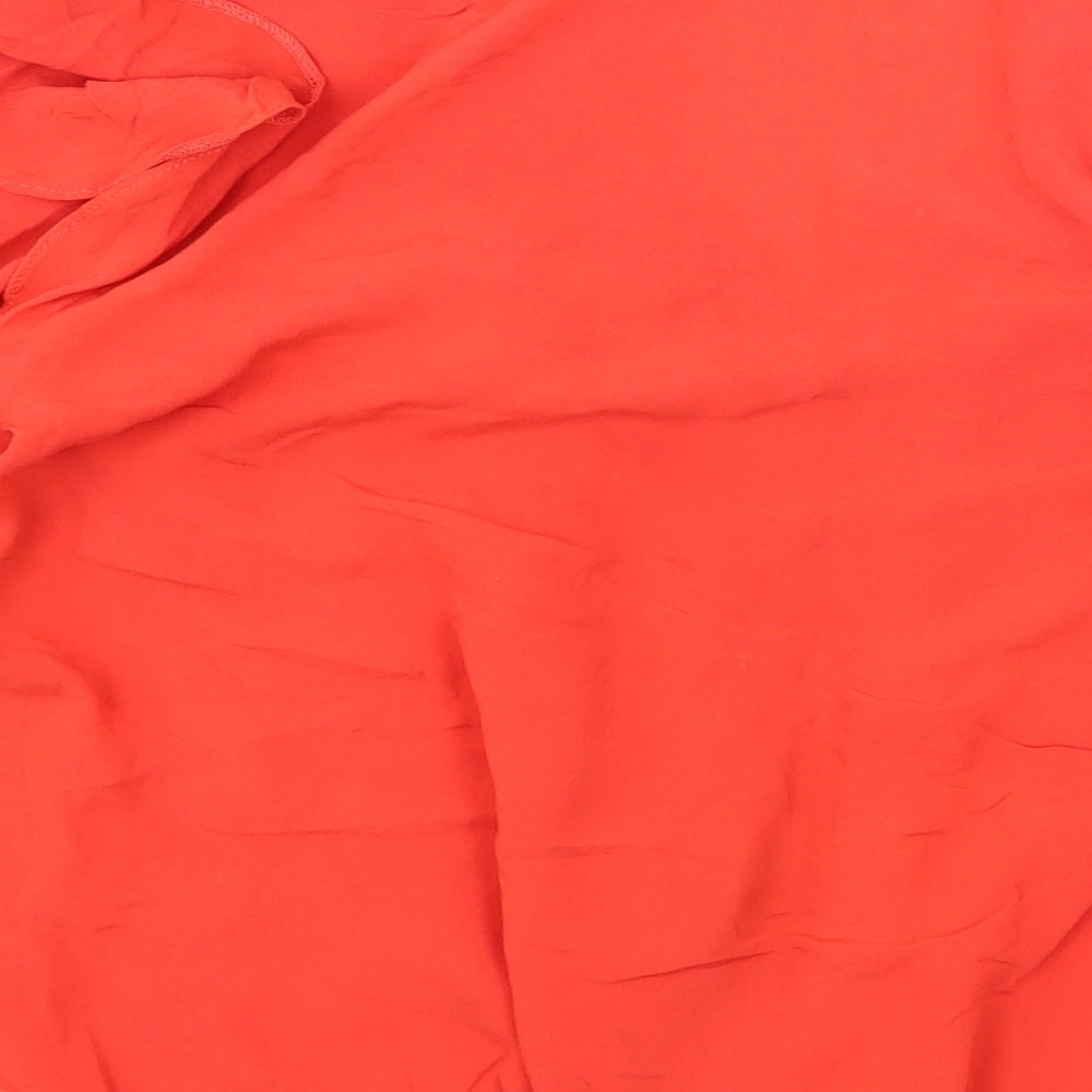 George Womens Red Basic Blouse Size 8