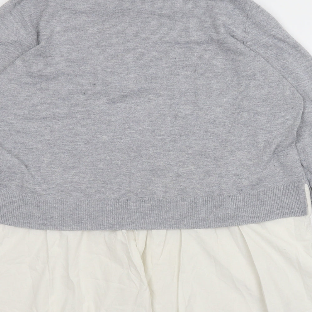 H&M Womens Grey Basic Blouse Size L