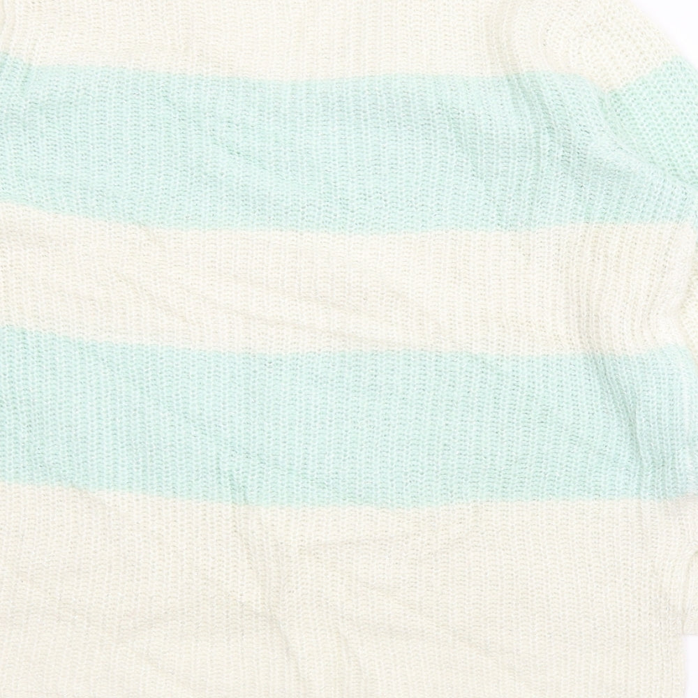 Bodyflirt Womens Green Striped Pullover Jumper Size M