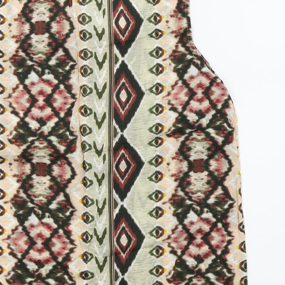 VERO MODA Womens Multicoloured Geometric Basic Tank Size S