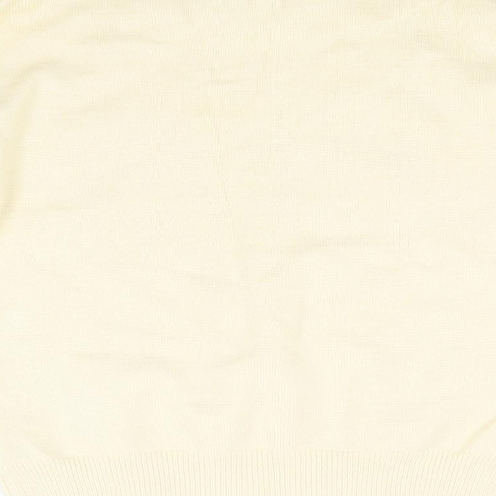 Studio Womens Yellow Knit Pullover Jumper Size 12
