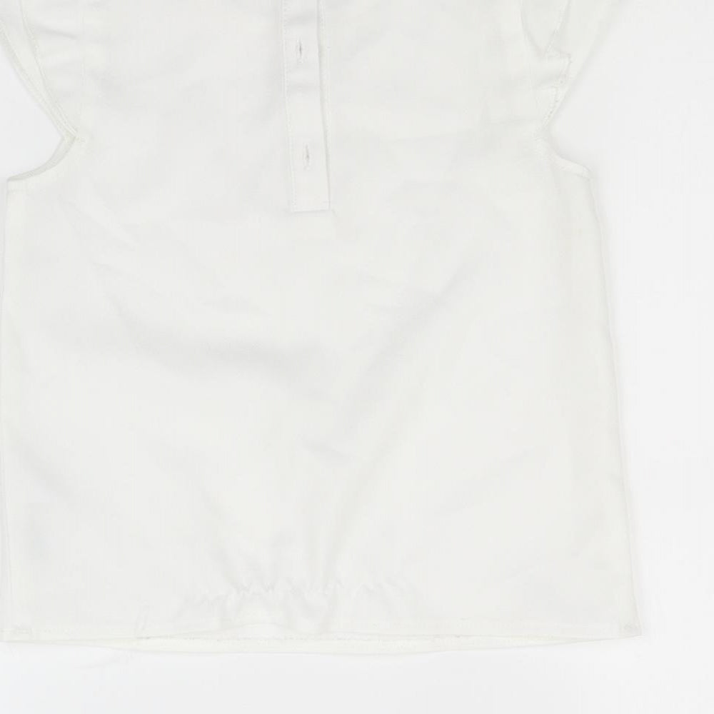 Nutmeg Girls White Basic Blouse Size 7-8 Years