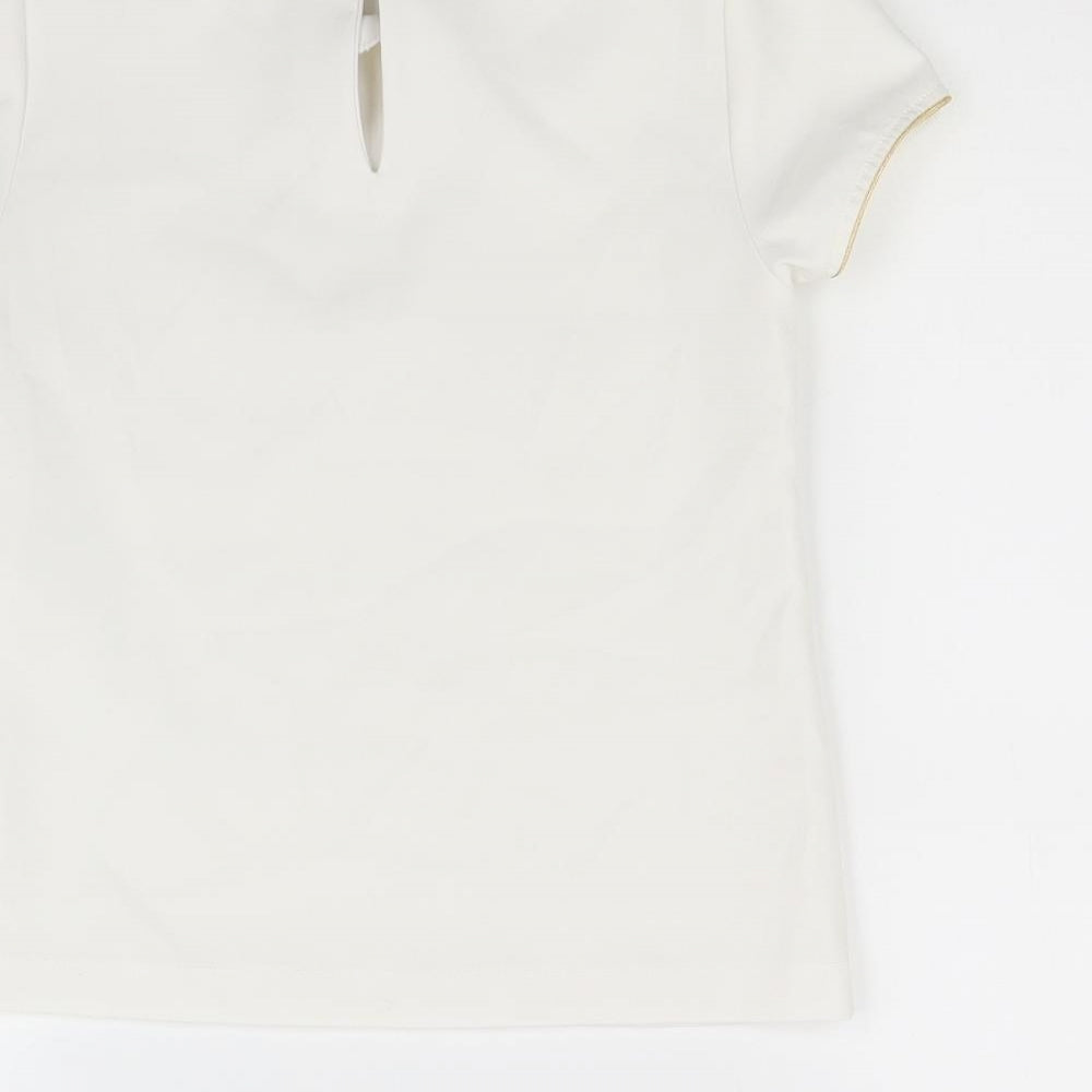 Patachou Girls White Basic Blouse Size 8 Years