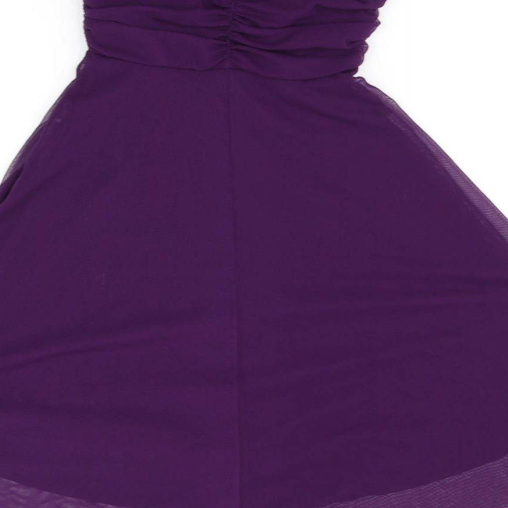 WEST ONE Womens Purple A-Line Size 10