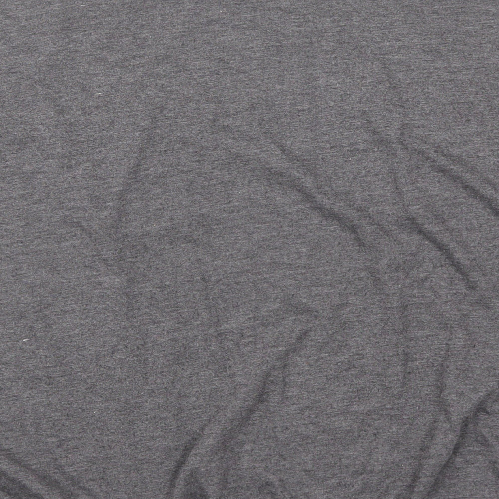 Brand and care label for Evie women’s grey basic t-shirt, size UK 14
